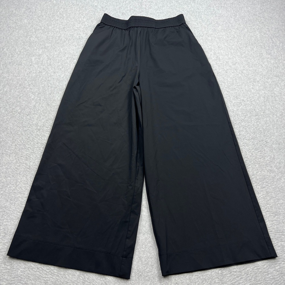 Lysse Wide Leg Pants Womens Medium Black Elastic Waist Stretch Relaxed Pull On